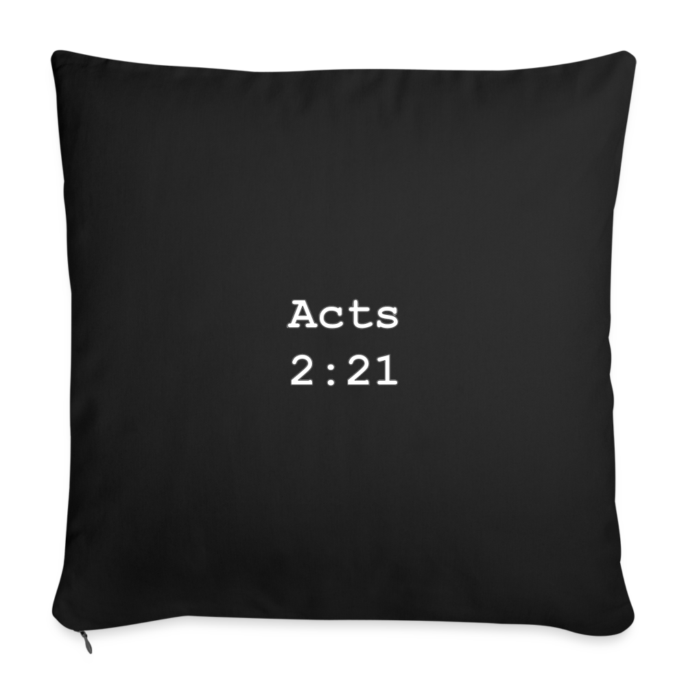 Living Saved Throw Pillow - black