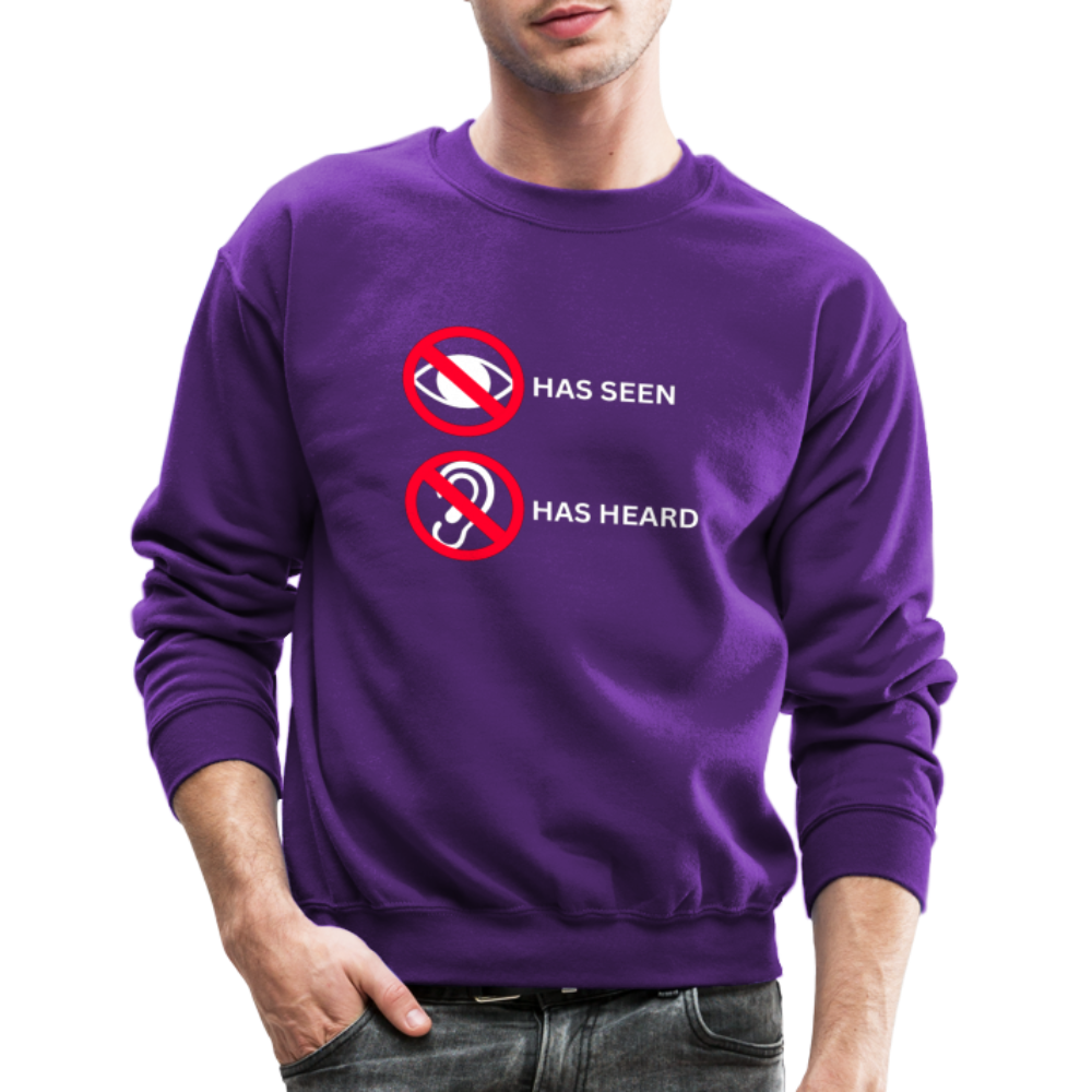 No Eye No Ear Sweatshirt - purple