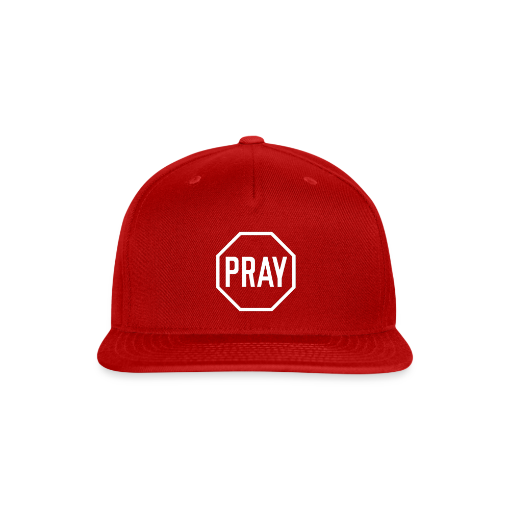 Pray Snapback Cap - red