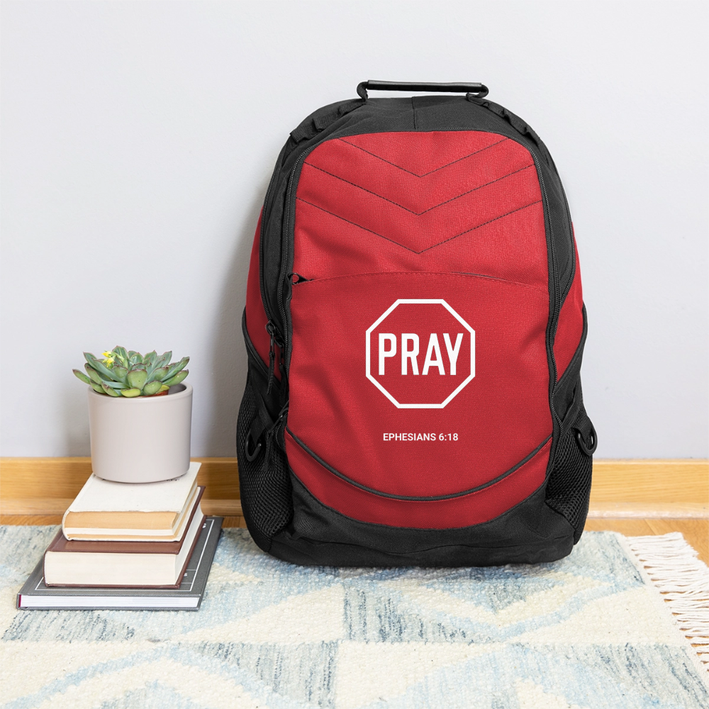 Pray Computer Backpack - red
