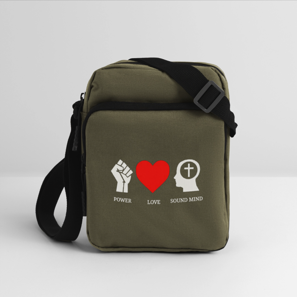 Power Love Sound Mind Crossbody Bag - olive