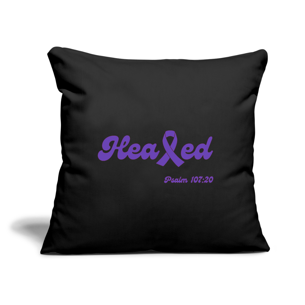 Healed Throw Pillow (DV) - black