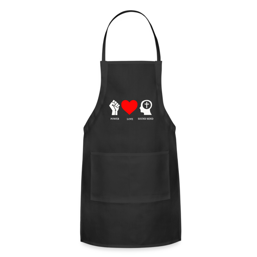 Power Love Sound Mind Apron - black