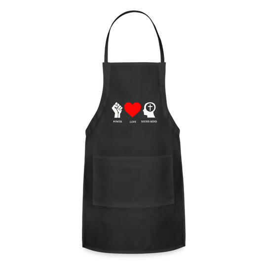 Power Love Sound Mind Apron - black