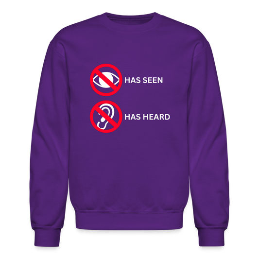 No Eye No Ear Sweatshirt - purple