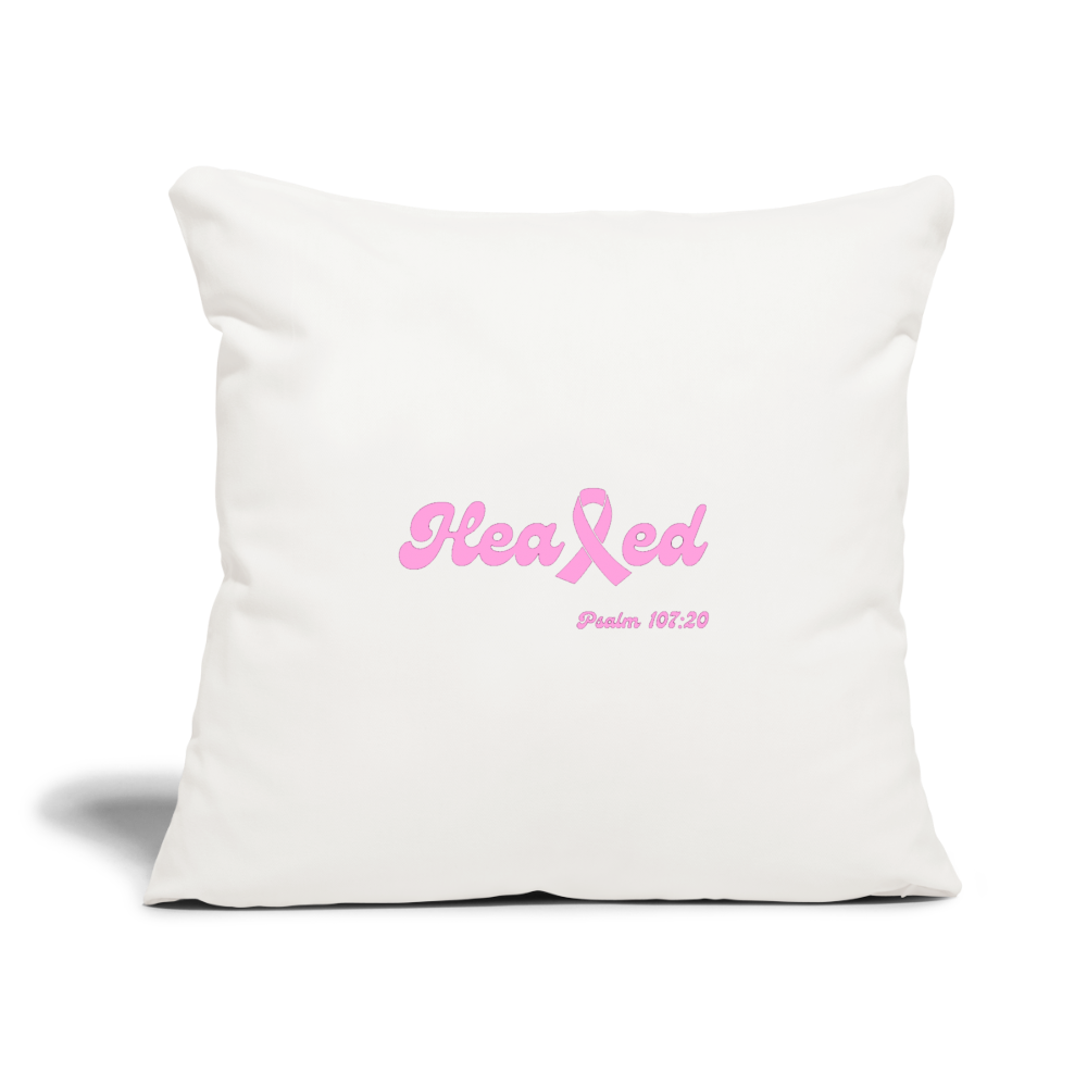 Healed Throw Pillow (Brest Cancer) - natural white