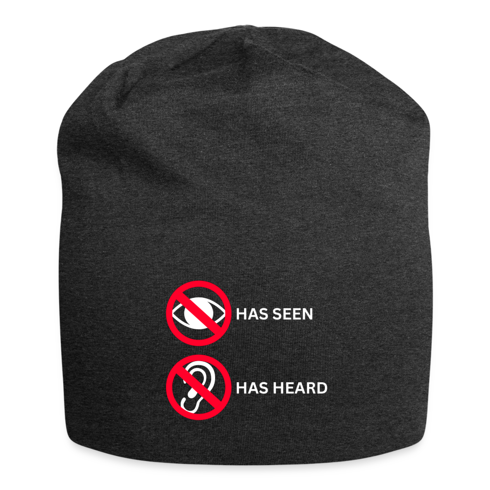 No Eye No Ear Beanie - charcoal grey