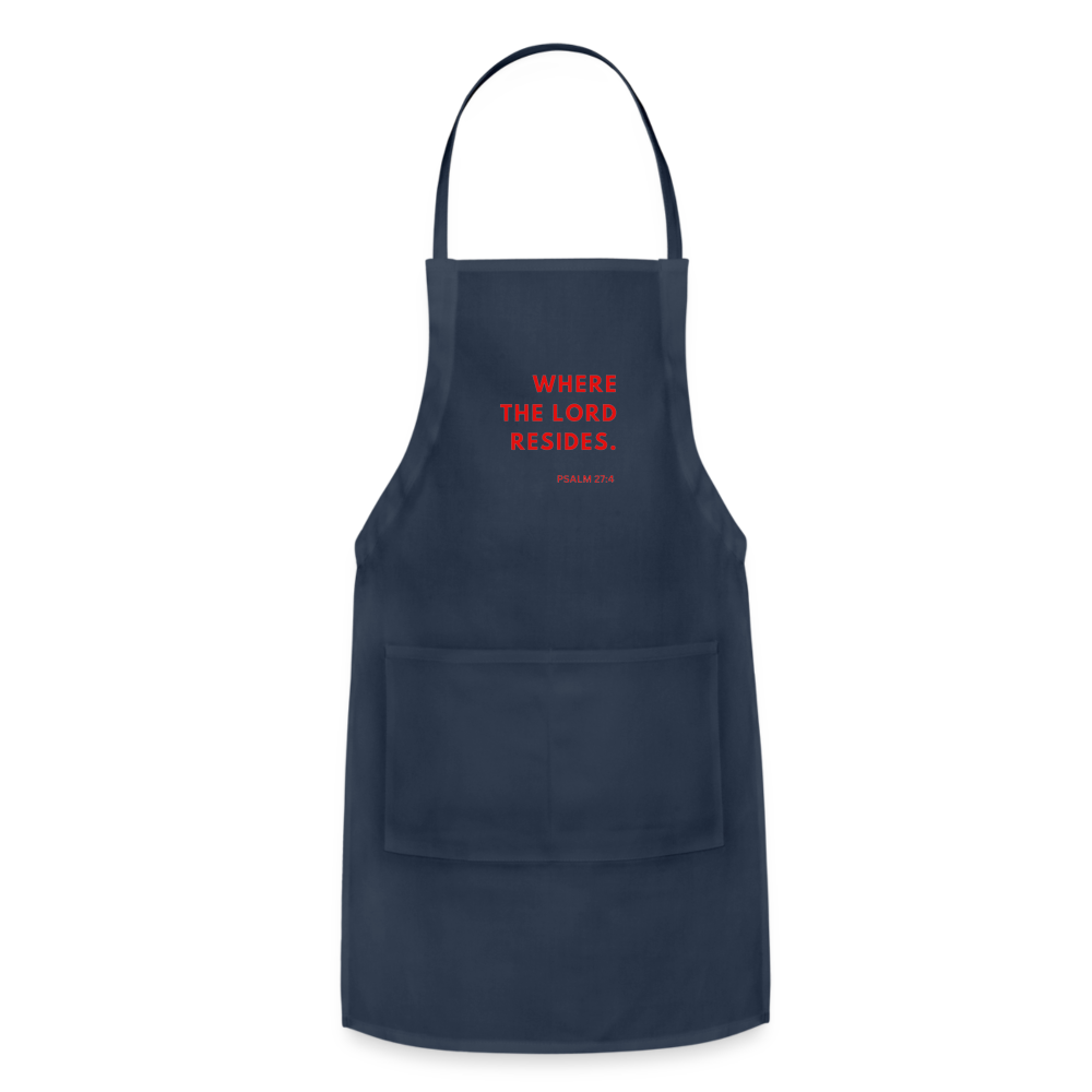 Where The Lord Resides Apron - navy