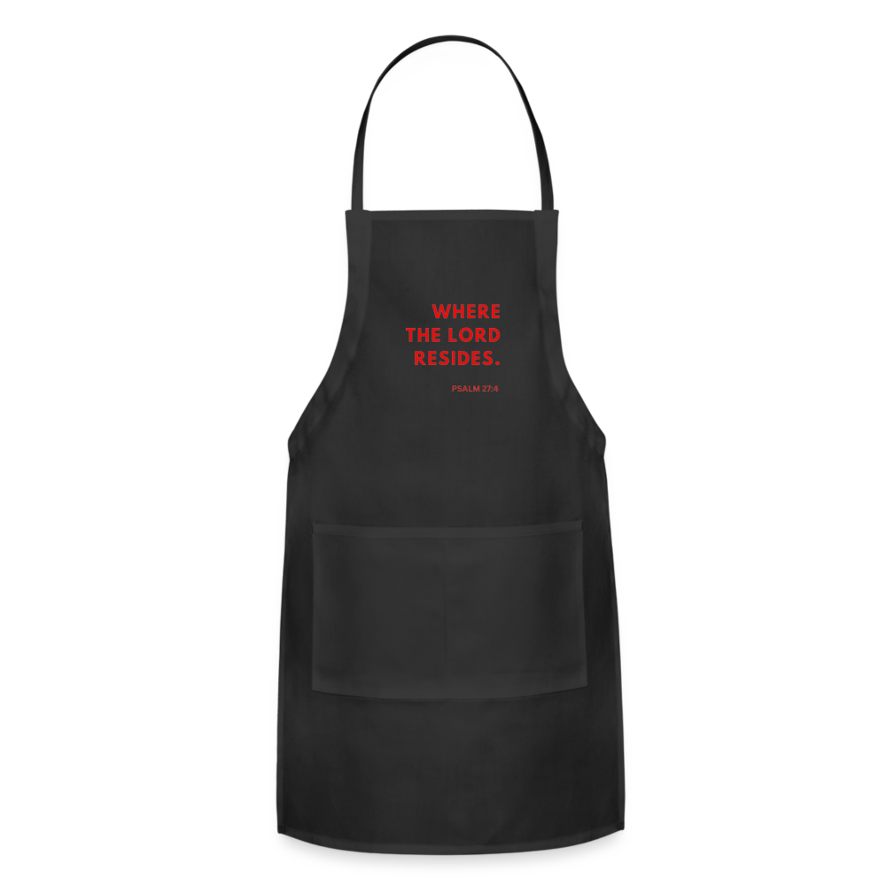 Where The Lord Resides Apron - black