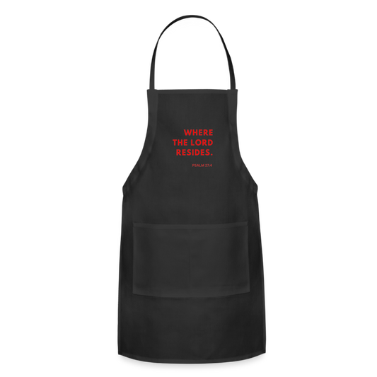 Where The Lord Resides Apron - black