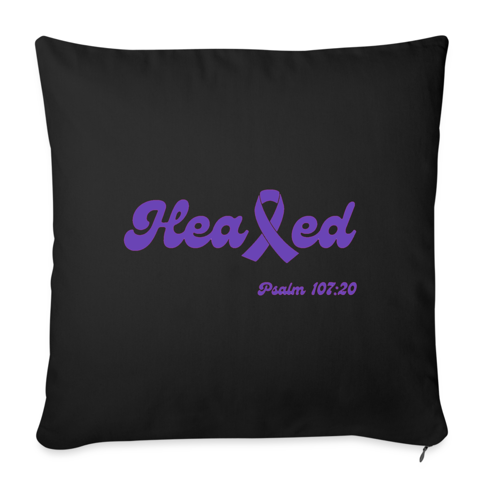 Healed Throw Pillow (DV) - black