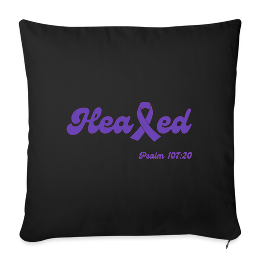 Healed Throw Pillow (DV) - black