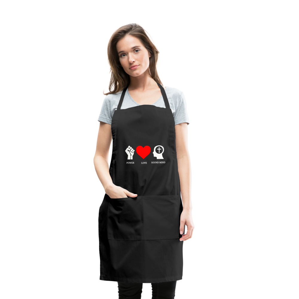 Power Love Sound Mind Apron - black