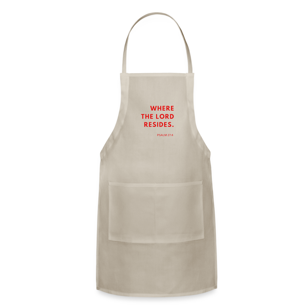 Where The Lord Resides Apron - natural