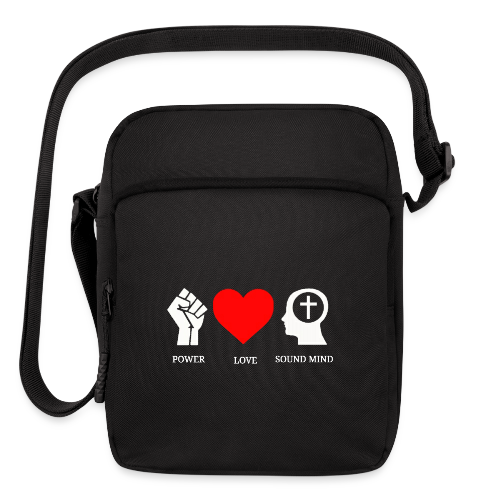 Power Love Sound Mind Crossbody Bag - black