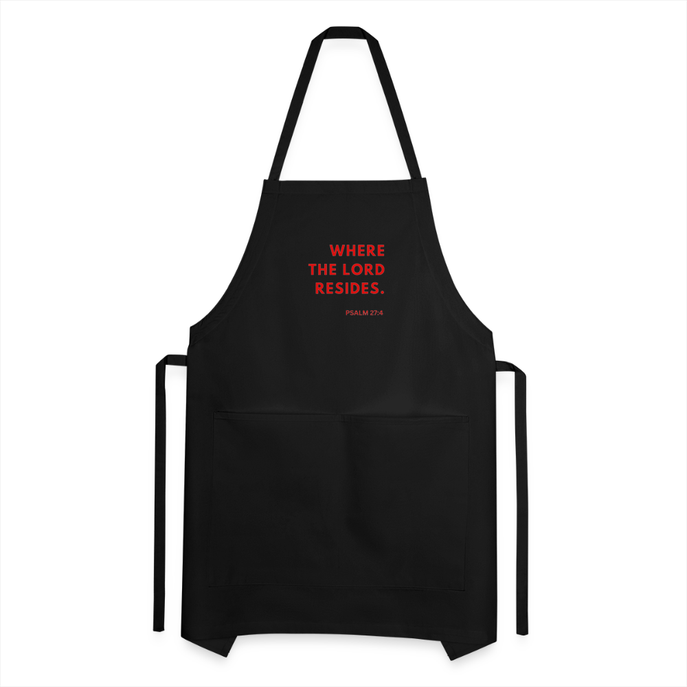 Where The Lord Resides Apron - black