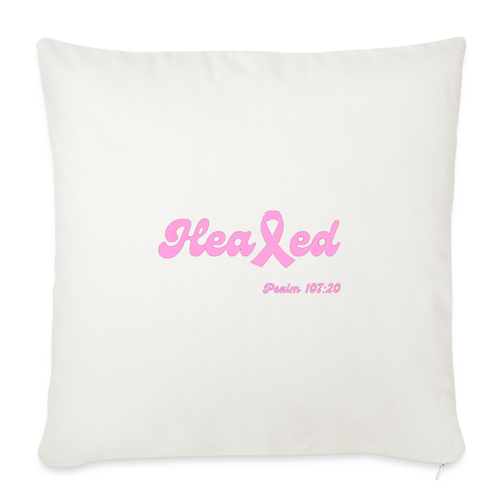 Healed Throw Pillow (Brest Cancer) - natural white