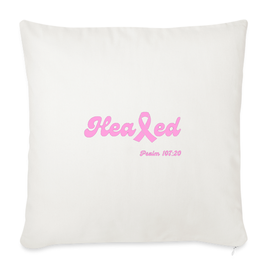 Healed Throw Pillow (Brest Cancer) - natural white