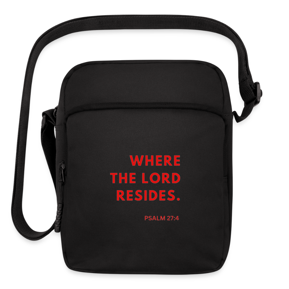 Where The Lord Resides Crossbody Bag Red - black