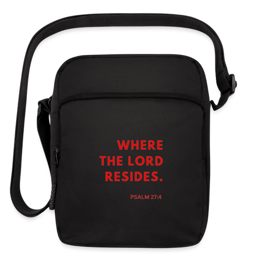 Where The Lord Resides Crossbody Bag Red - black