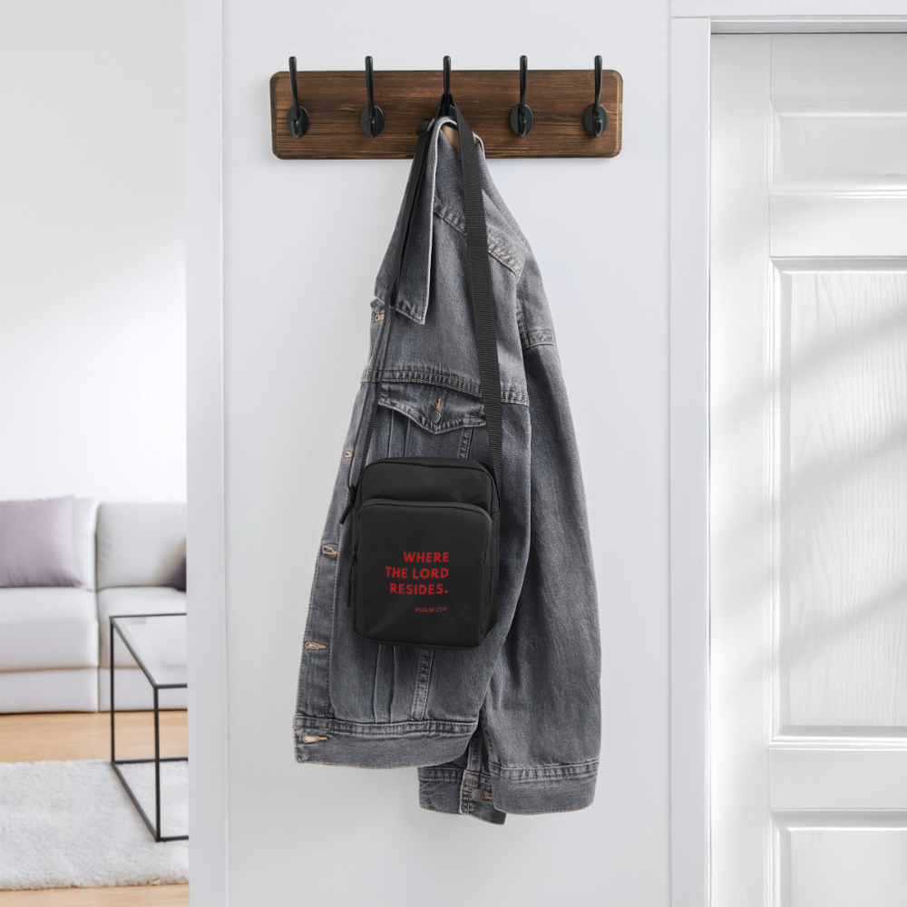 Where The Lord Resides Crossbody Bag Red - black