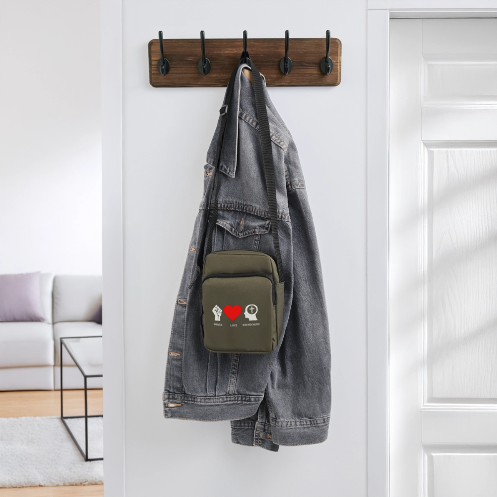 Power Love Sound Mind Crossbody Bag - olive