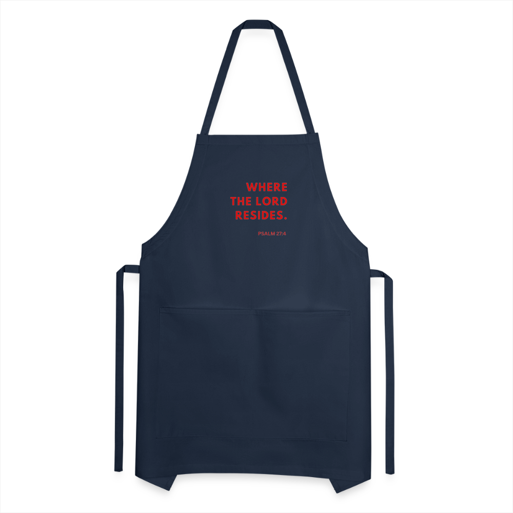 Where The Lord Resides Apron - navy