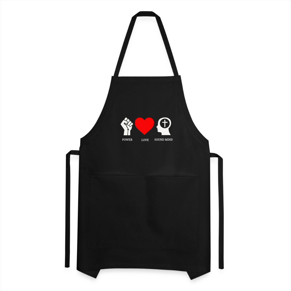 Power Love Sound Mind Apron - black