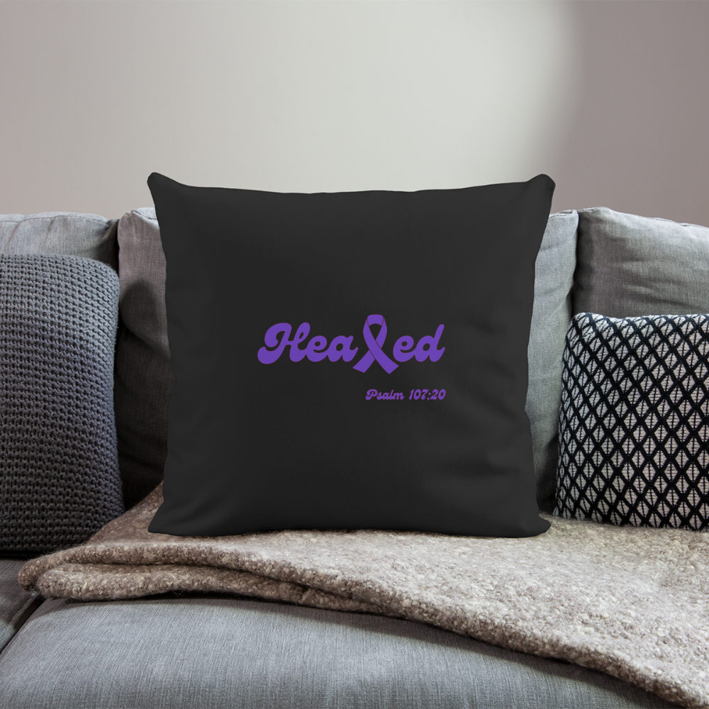 Healed Throw Pillow (DV) - black