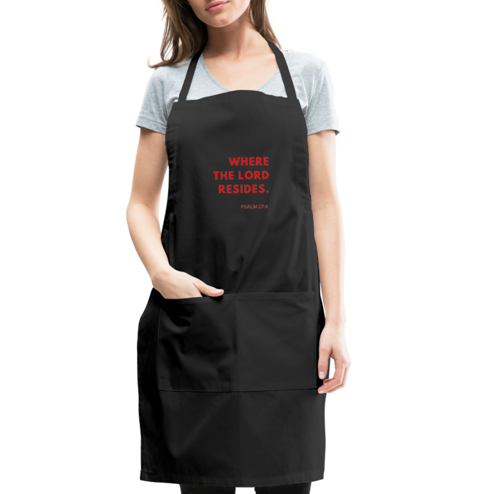 Where The Lord Resides Apron - black