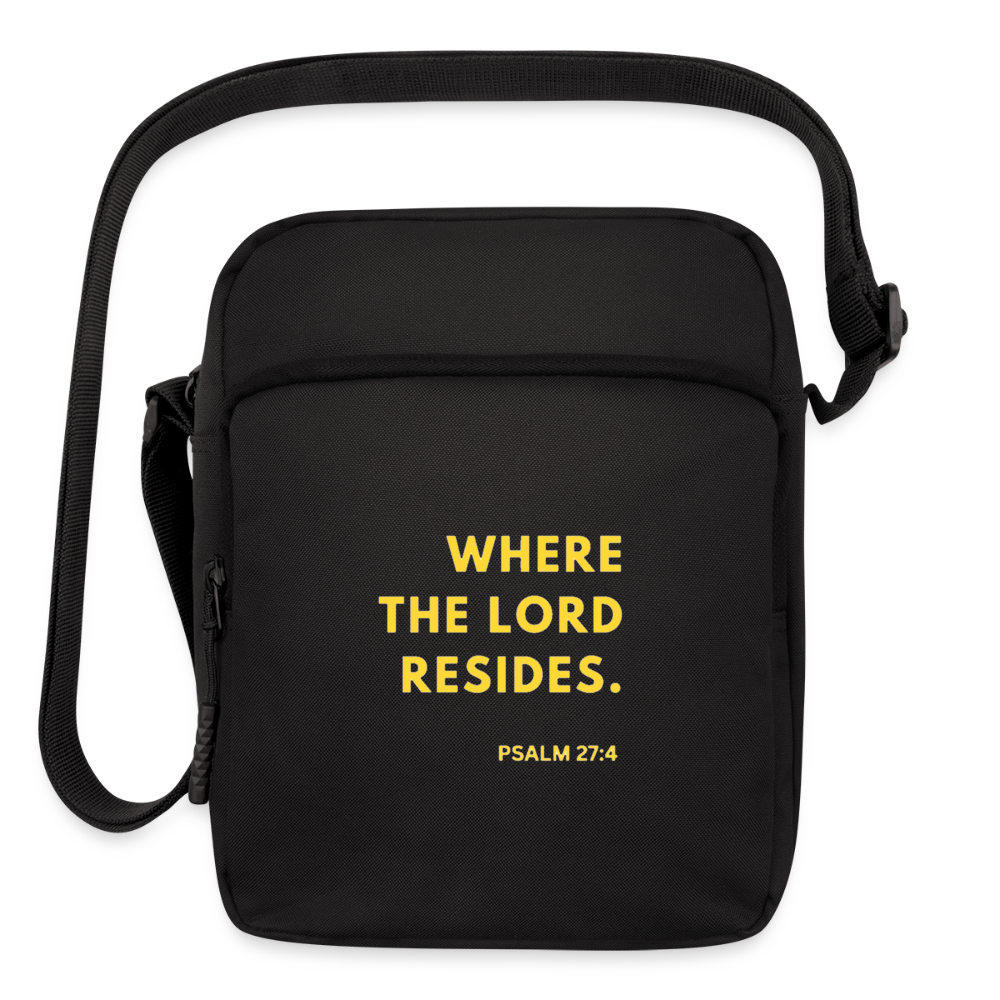 Where The Lord Resides Crossbody Bag Yellow - black