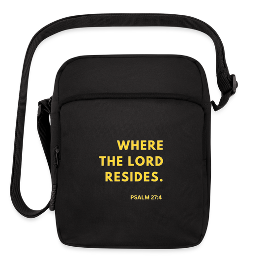 Where The Lord Resides Crossbody Bag Yellow - black