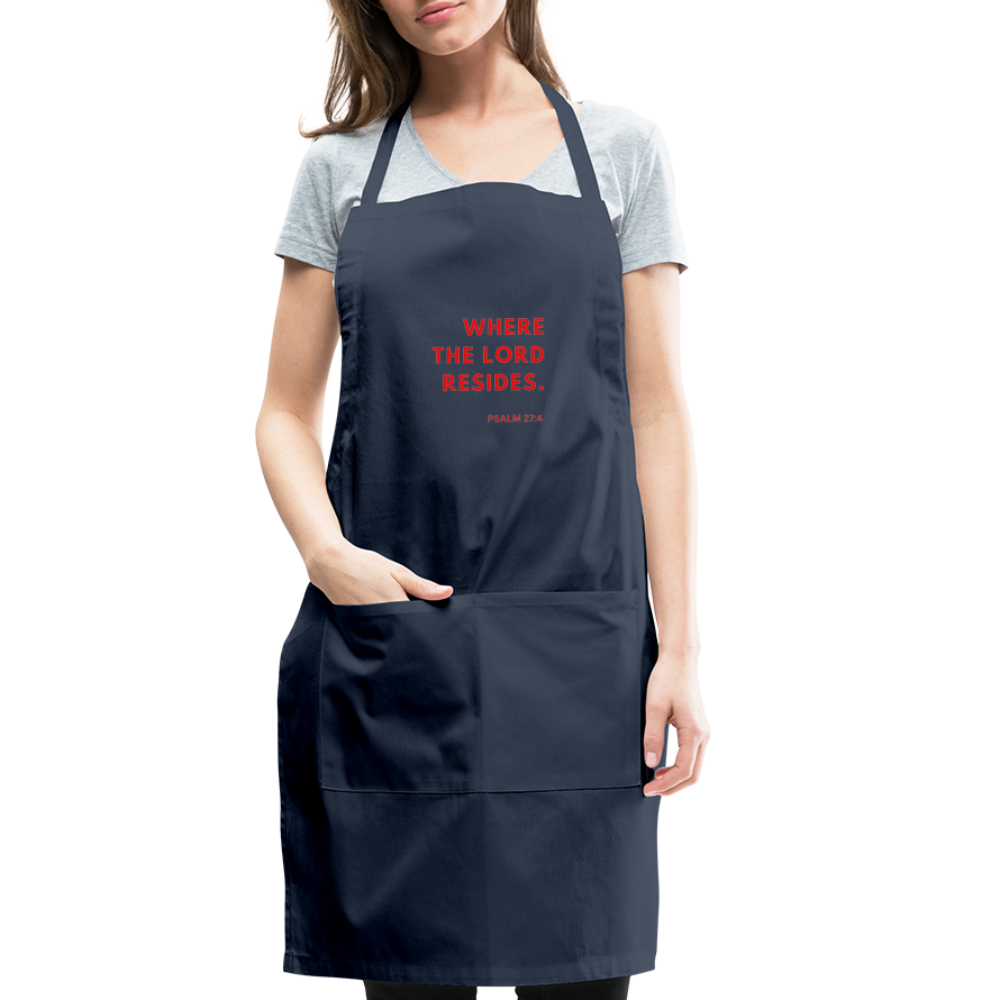 Where The Lord Resides Apron - navy