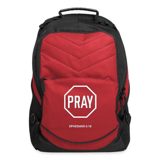 Pray Computer Backpack - red