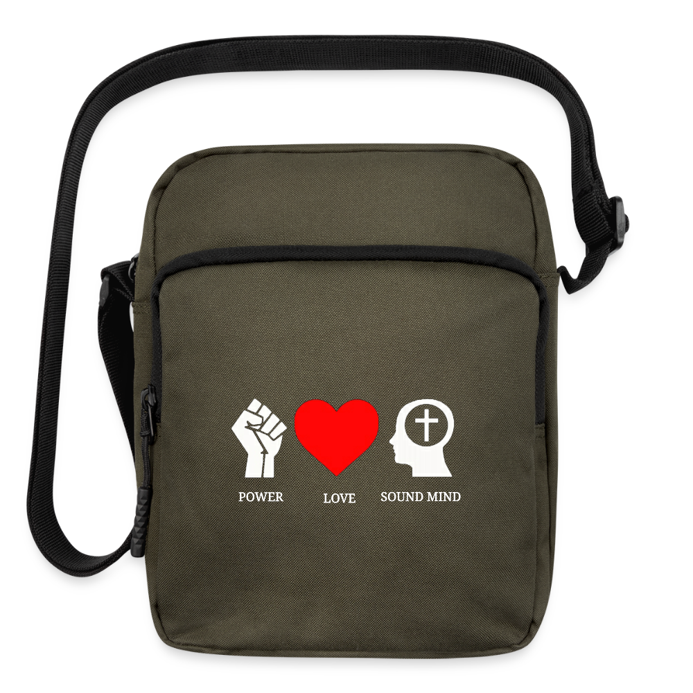 Power Love Sound Mind Crossbody Bag - olive