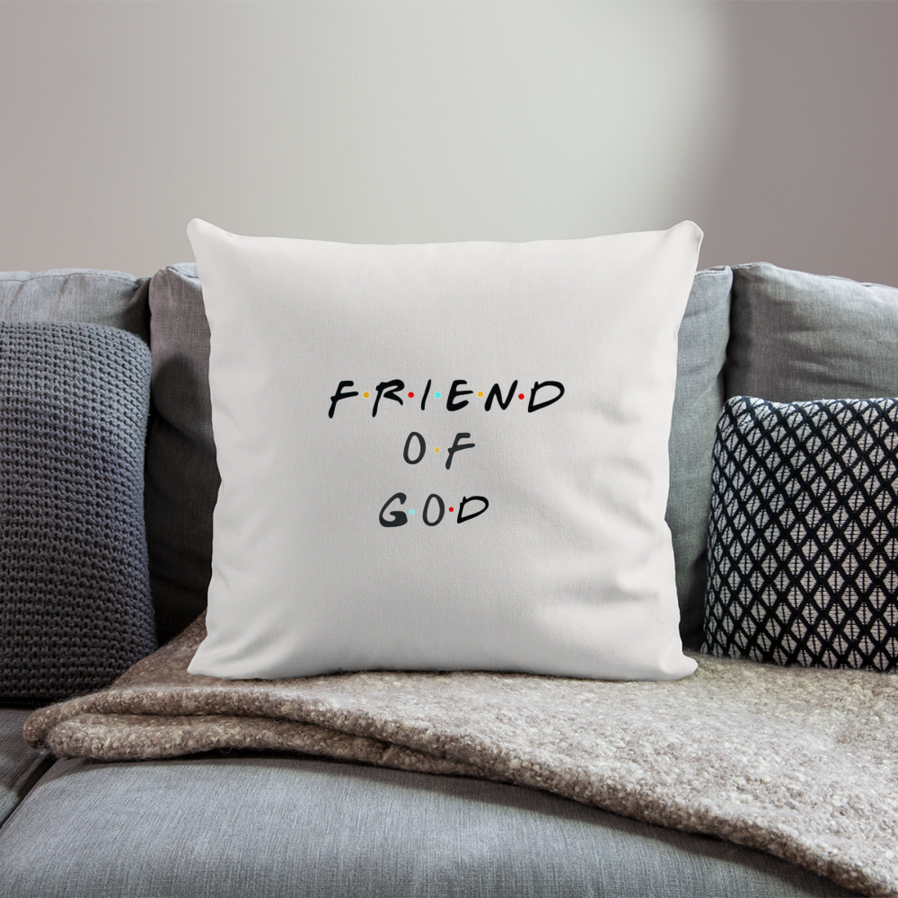 Friend of God Throw Pillow - natural white