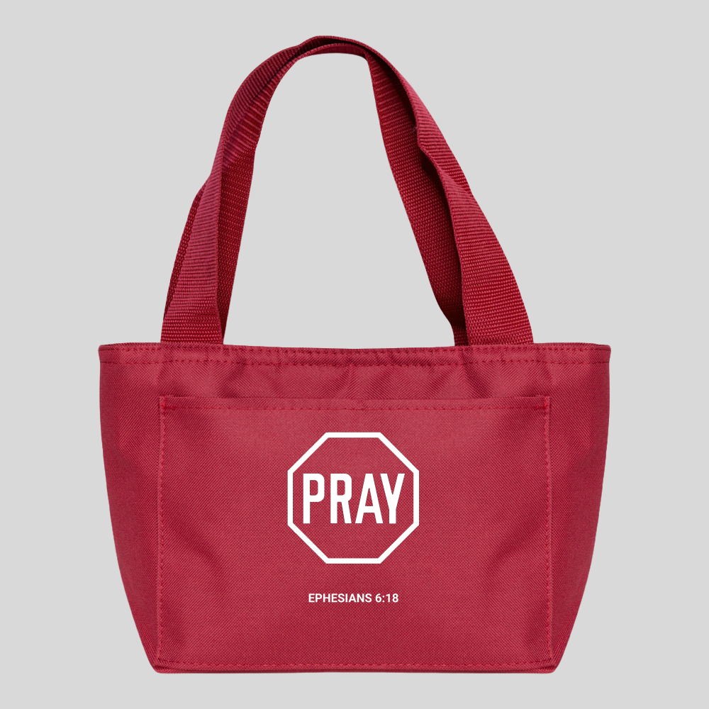 Pray Lunch Bag - red