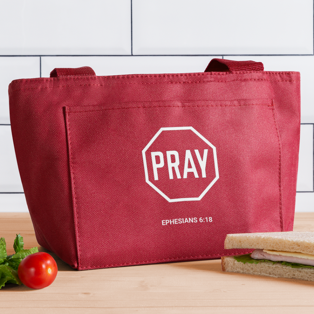 Pray Lunch Bag - red