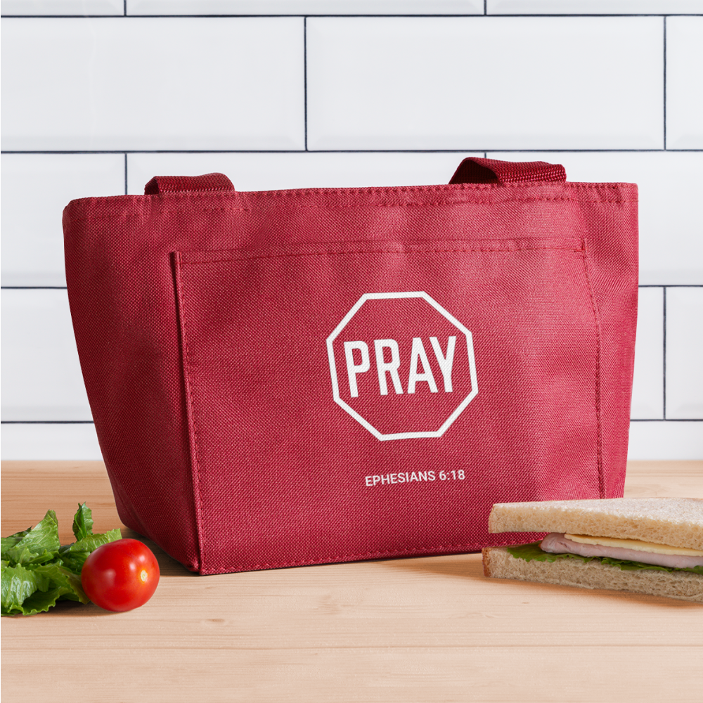 Pray Lunch Bag - red