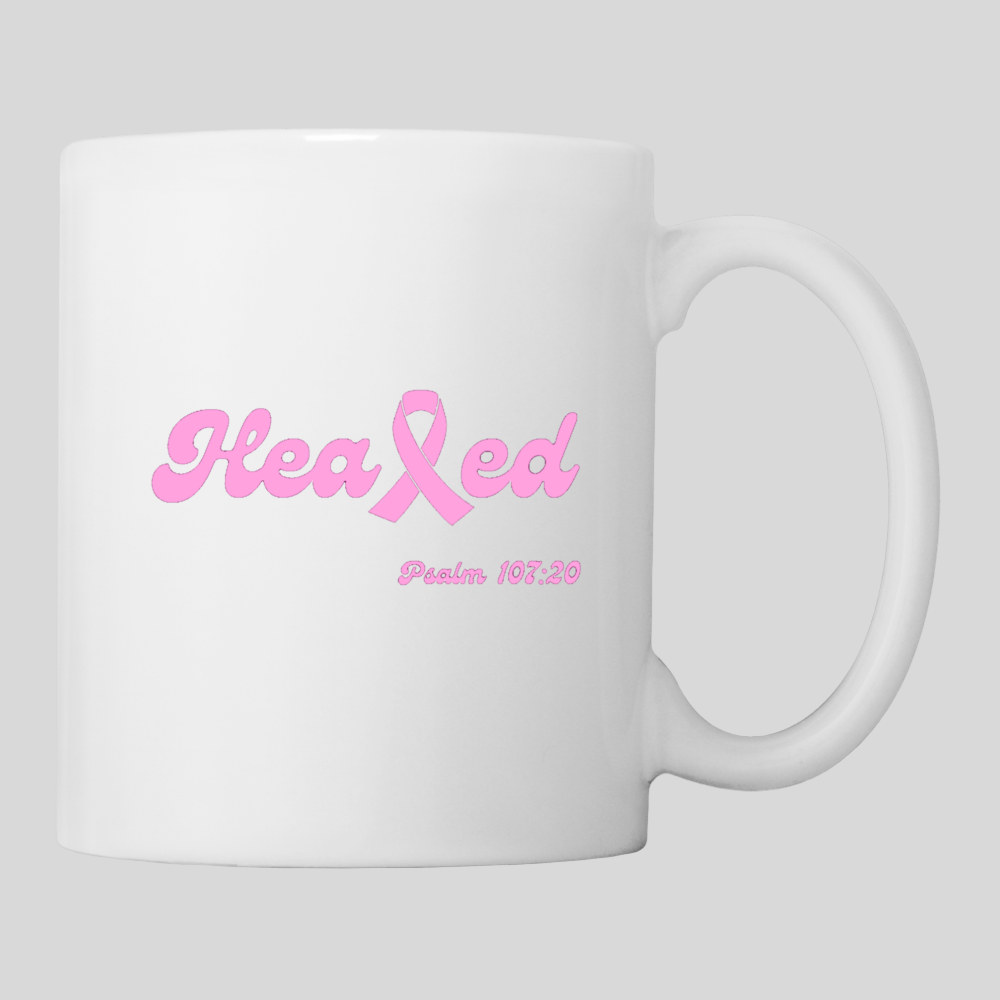 Healed Coffee/Tea Mug (Breast Cancer) - white