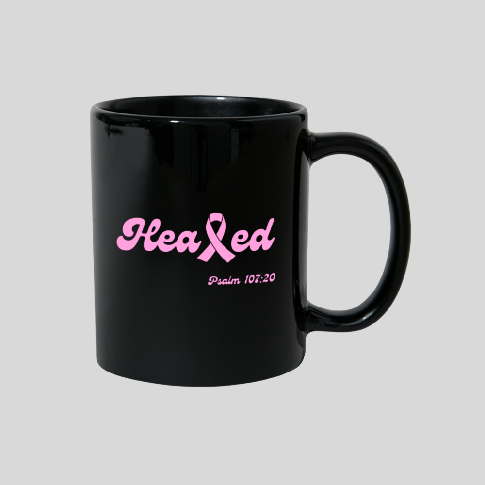 Healed Mug (Breast Cancer) - black