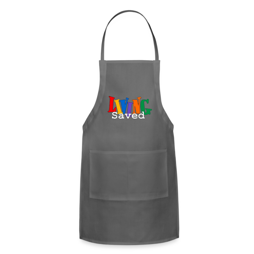 Living Saved Apron - charcoal