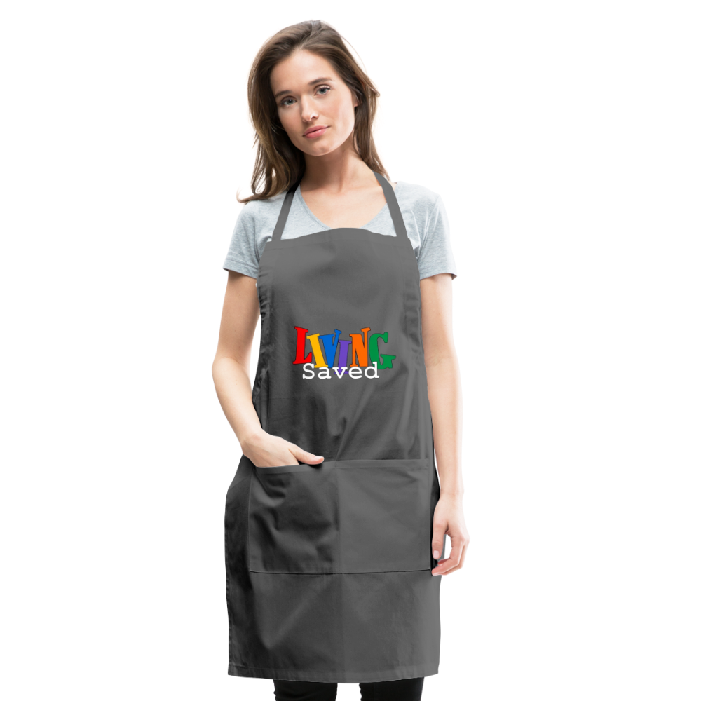 Living Saved Apron - charcoal