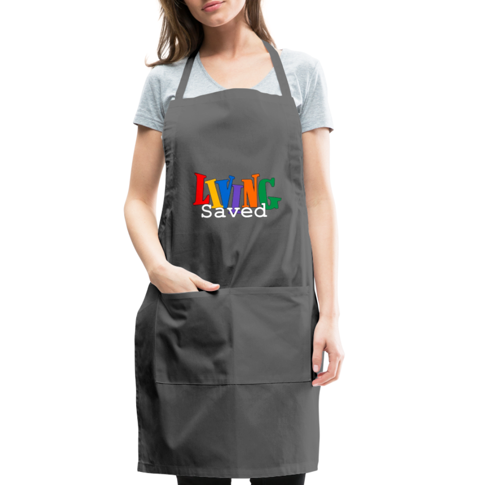 Living Saved Apron - charcoal