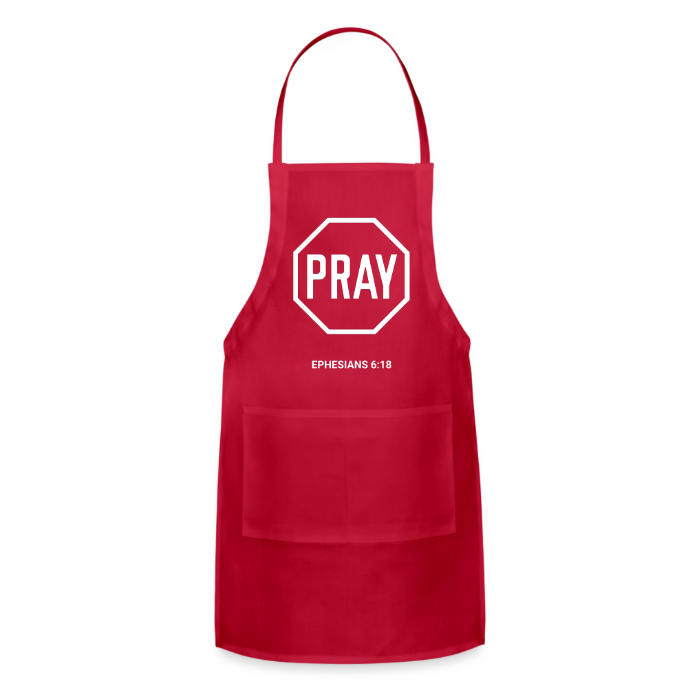 Pray Apron - red