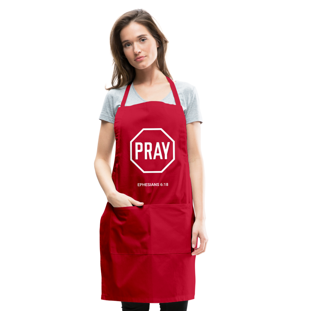 Pray Apron - red