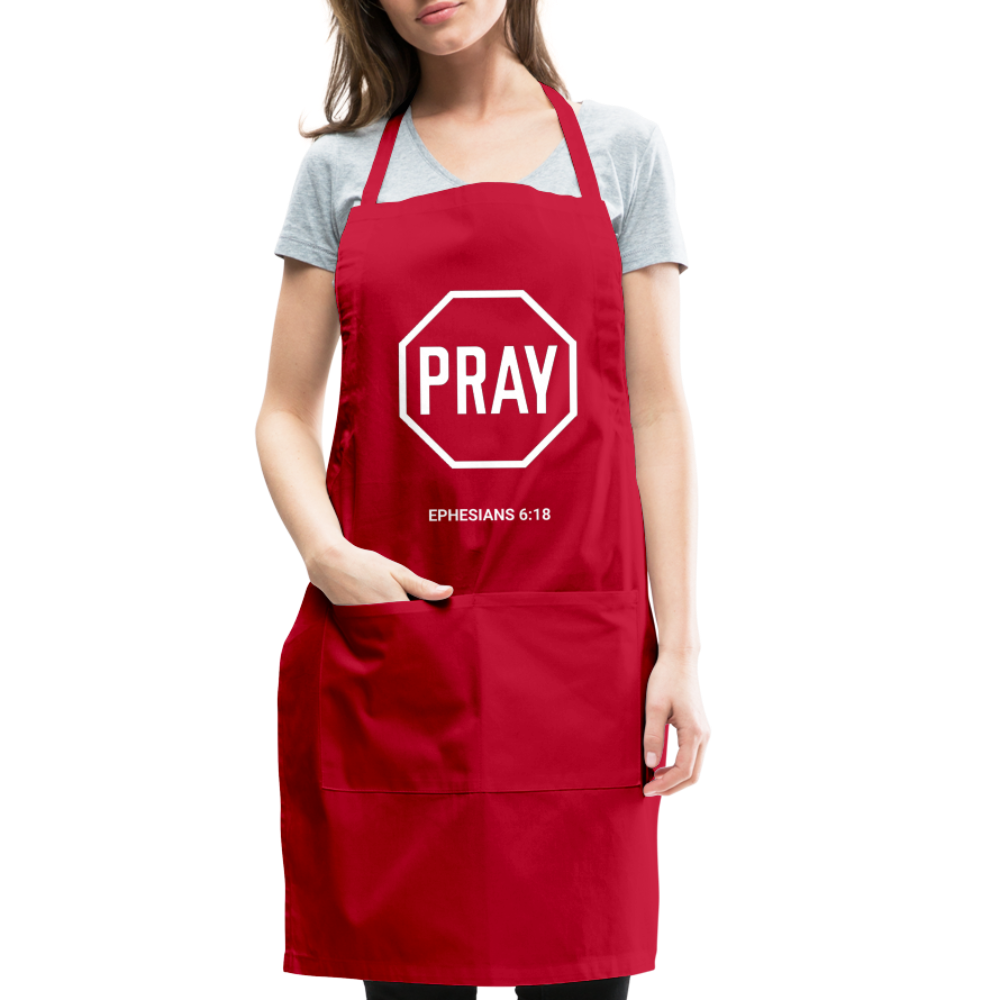 Pray Apron - red