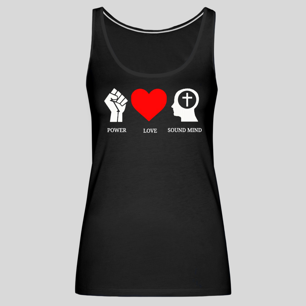 Power Love Sound Mind Women’s Tank Top - black