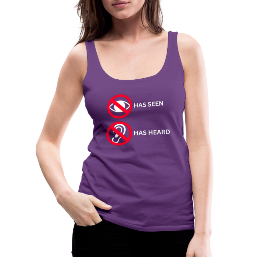 No Eye No Ear Women’s Tank Top - purple