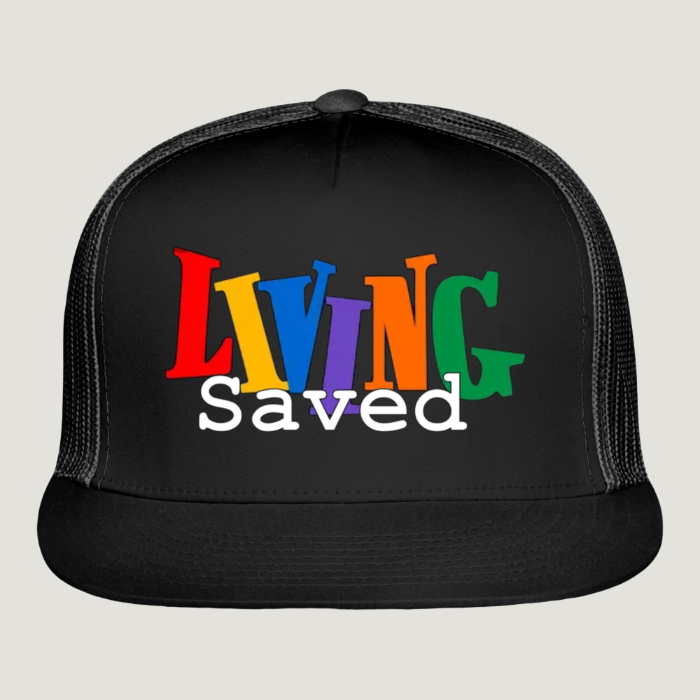 Living Saved Trucker Cap - black/black